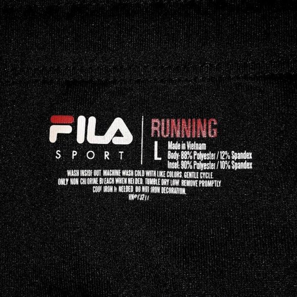 Fila Sport Running Cropped Capri Leggings Size Large Black Green Leopard Print - Picture 7 of 7